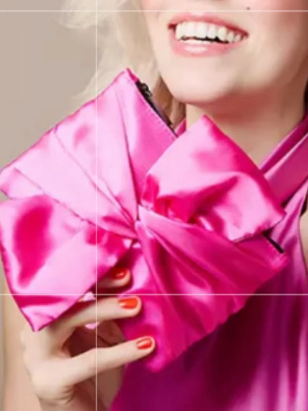 Ipsy Hot Pink Satin Cosmetic Glam Bag